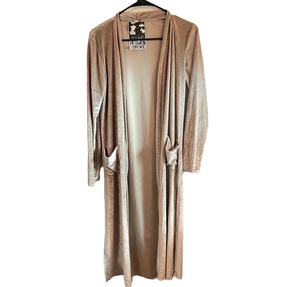 Young Fabulous & Broke Rose Gold XS Full Length Cardigan‎
